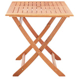 5 Piece Outdoor Dining Set Black Solid Eucalyptus Wood - 45-Degree Angle
