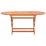 9 Piece Outdoor Dining Set Solid Eucalyptus Wood and Textilene - Side View