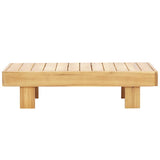 4 Piece Garden Lounge Set with Cushions Grey Solid Acacia Wood - Side View