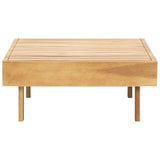 4 Piece Garden Lounge Set with Cushions Grey Solid Acacia Wood - Top-Down View