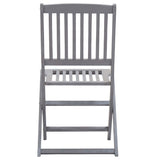 5 Piece Garden Dining Set Solid Wood Acacia Grey - Extra Image