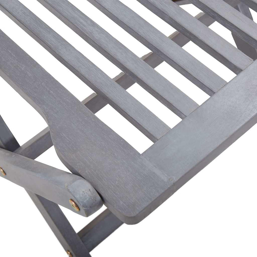 5 Piece Garden Dining Set Solid Acacia Wood Grey