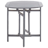 5 Piece Garden Dining Set Solid Wood Acacia Grey - 45-Degree Angle