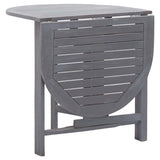 5 Piece Garden Dining Set Solid Wood Acacia Grey - Rear View