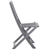 5 Piece Garden Dining Set Solid Wood Acacia Grey - Extra Image