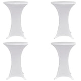 Standing Table Cover Ø60 cm White Stretch 4 pcs