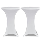 Standing Table Cover Ø60 cm White Stretch 4 pcs