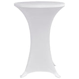 Standing Table Cover Ø60 cm White Stretch 4 pcs - Top-Down View