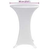 Standing Table Cover Ø60 cm White Stretch 4 pcs