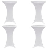 Standing Table Cover Ø70 cm White Stretch 4 pcs