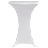 Standing Table Cover Ø70 cm White Stretch 4 pcs