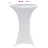 Standing Table Cover Ø70 cm White Stretch 4 pcs