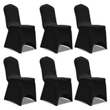 Chair Cover Stretch Black 12 pcs - Front View