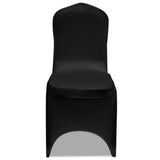 Chair Cover Stretch Black 12 pcs - Top-Down View