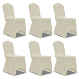 Chair Cover Stretch Cream 12 pcs - Front View
