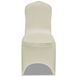 Chair Cover Stretch Cream 12 pcs - Top-Down View