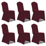 Chair Cover Stretch Burgundy 12 pcs