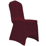 Chair Cover Stretch Burgundy 12 pcs - Side View