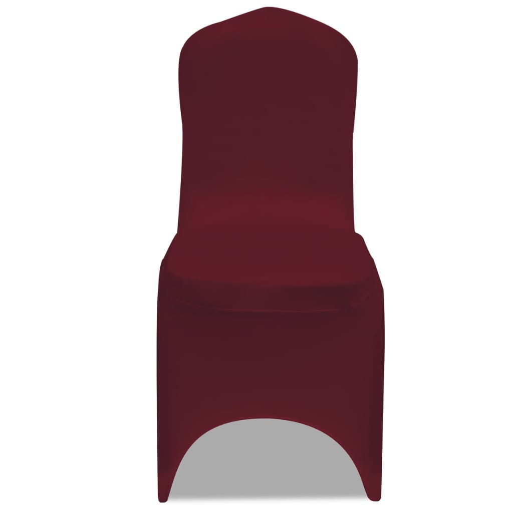 Chair Cover Stretch Burgundy 12 pcs