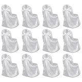 Chair Cover for Wedding Banquet 12 pcs White