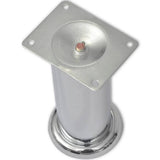 Round Sofa Legs 8 pcs Chrome 180 mm - Side View