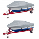 Boat Covers 2 pcs Grey Length 427-488 cm Width 173 cm
