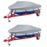 Boat Covers 2 pcs Grey Length 427-488 cm Width 229 cm