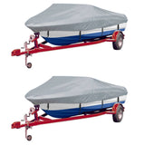 Boat Covers 2 pcs Grey Length 488-564 cm Width 239 cm
