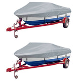 Boat Covers 2 pcs Grey Length 488-564 cm Width 239 cm
