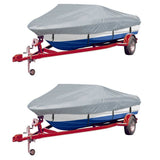 Boat Covers 2 pcs Grey Length 610-671 cm Width 254 cm