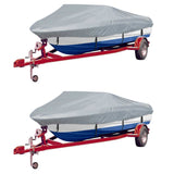 Boat Covers 2 pcs Grey Length 610-671 cm Width 254 cm