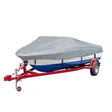 Boat Covers 2 pcs Grey Length 610-671 cm Width 254 cm - Front View