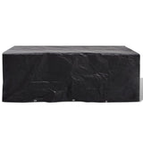 Garden Furniture Covers 2 pcs 8 Person Poly Rattan Set 10 Eyelets 229x113 cm