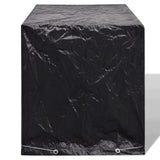 Garden Water Tank Covers 2 pcs 8 Eyelets 116x100x120 cm - Side View