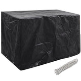 Garden Furniture Covers 2 pcs 8 Eyelets 140x70x90 cm - Front View