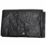 Garden Furniture Covers 2 pcs 8 Eyelets 140x70x90 cm - Top-Down View