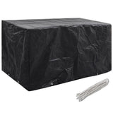 Garden Furniture Covers 2 pcs 8 Eyelets 180x70x90 cm - Front View