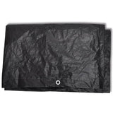 Garden Furniture Covers 2 pcs 8 Eyelets 180x70x90 cm - Top-Down View