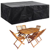 Garden Furniture Covers 2 pcs 8 Eyelets 242x162x100 cm - Front View