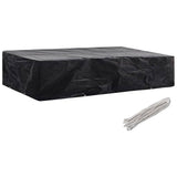 Garden Sunlounger Cover 2 pcs 8 Eyelets 218x77x55 cm - Side View