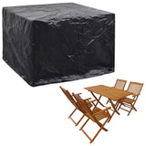 Garden Furniture Covers 2 pcs 8 Eyelets 122x112x98 cm - Front View