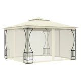 Gazebo with Nets 300x300x265 cm Cream - Front View
