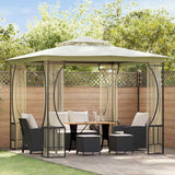 Gazebo with Nets 300x300x265 cm Cream