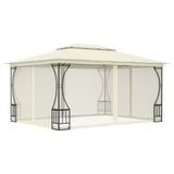 Gazebo with Nets 300x400x265 cm Cream - Front View