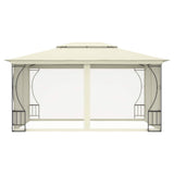 Gazebo with Nets 300x400x265 cm Cream - Side View