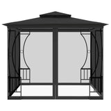 Gazebo with Nets 300x300x265 cm Anthracite - Top-Down View
