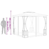 Gazebo with Nets 300x300x265 cm Anthracite