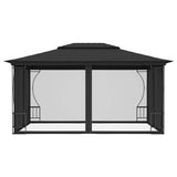 Gazebo with Nets 300x400x265 cm Anthracite - Top-Down View