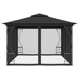 Gazebo with Nets 300x400x265 cm Anthracite - 45-Degree Angle