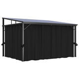 Gazebo with Curtain 405x294x244 cm Anthracite - Side View